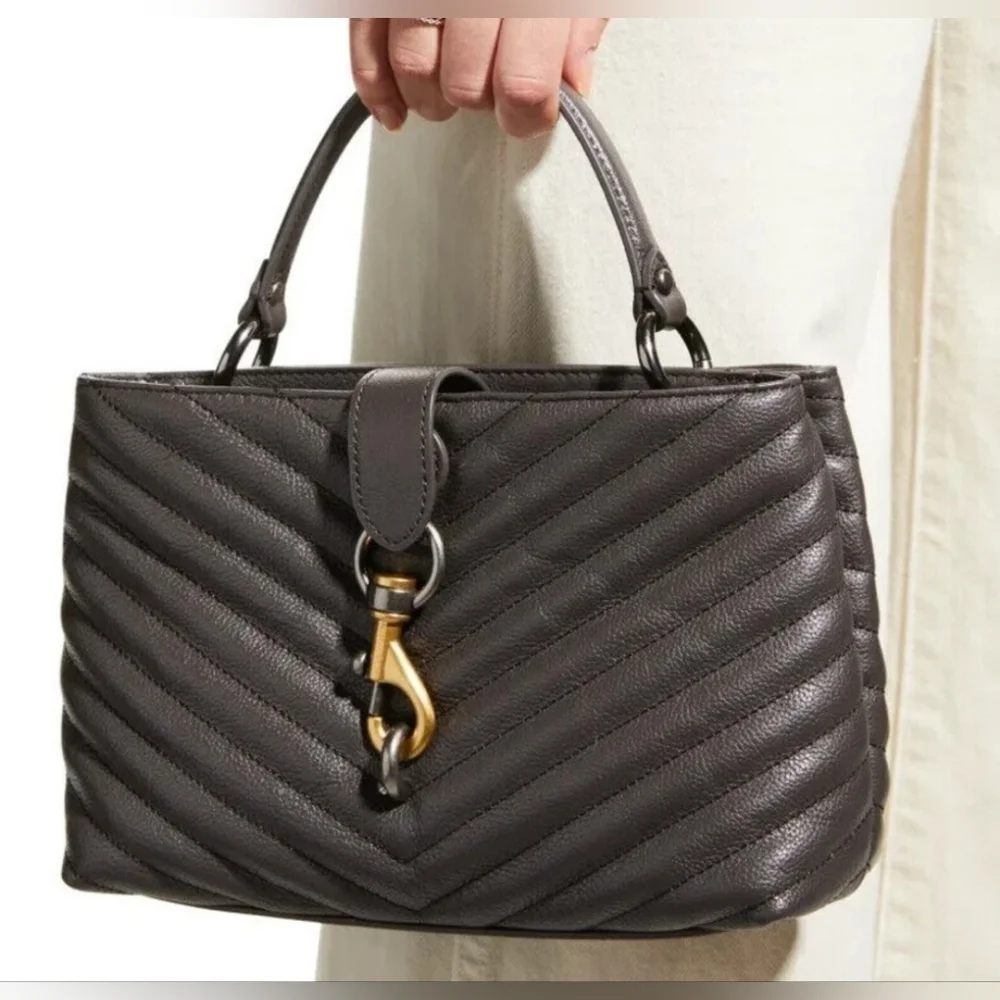 LIKE NEW Rebecca Minkoff Edie Top Handle Satchel in Graphite